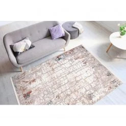 Kayoom Tapis Akropolis 125 - Fibres synthétiques - Saumon - 160 x 230 cm -Tapis Soldes Boutique 1000251474 210413 14364900174 DETAILS P000000001000251474