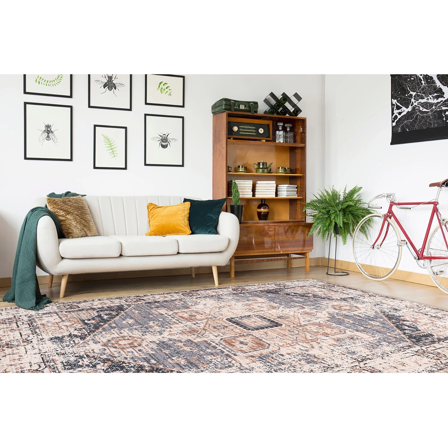 Arte Espina Tapis Indiana 100 - Tissu mélangé - Gris / Marron - 240 x 330 cm 4 Arte Espina Tapis Indiana 100 - Tissu mélangé - Gris / Marron - 240 x 330 cm – Image 2