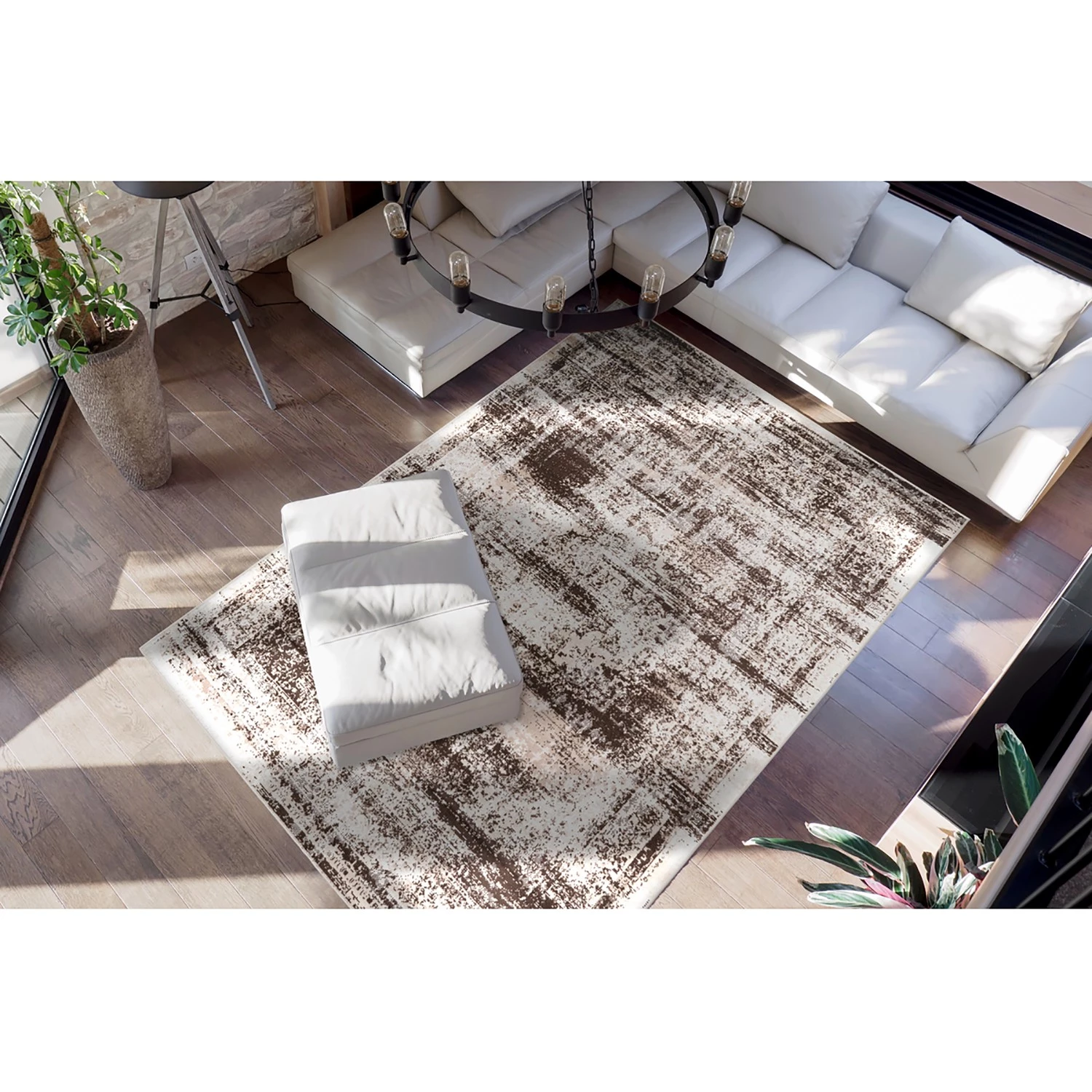 Kayoom Tapis Ariya 225 II - Fibres synthétiques - Taupe / Marron - 200 x 290 cm 4 Kayoom Tapis Ariya 225 II - Fibres synthétiques - Taupe / Marron - 200 x 290 cm – Image 2
