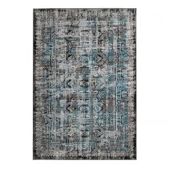 Kayoom Tapis Ariya 525 - Fibres synthétiques - Bleu - 120 x 170 cm