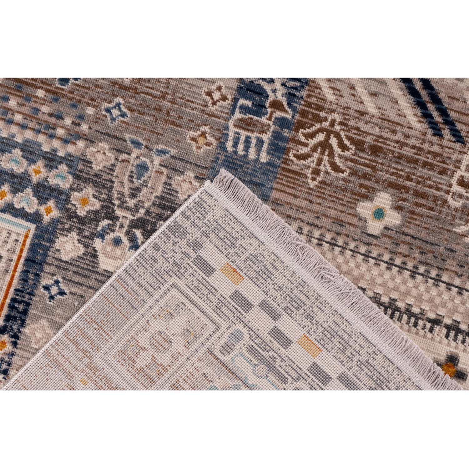 Kayoom Tapis Anouk 525 - Fibres synthétiques - Marron / Bleu - 200 x 290 cm 7 Kayoom Tapis Anouk 525 - Fibres synthétiques - Marron / Bleu - 200 x 290 cm – Image 5