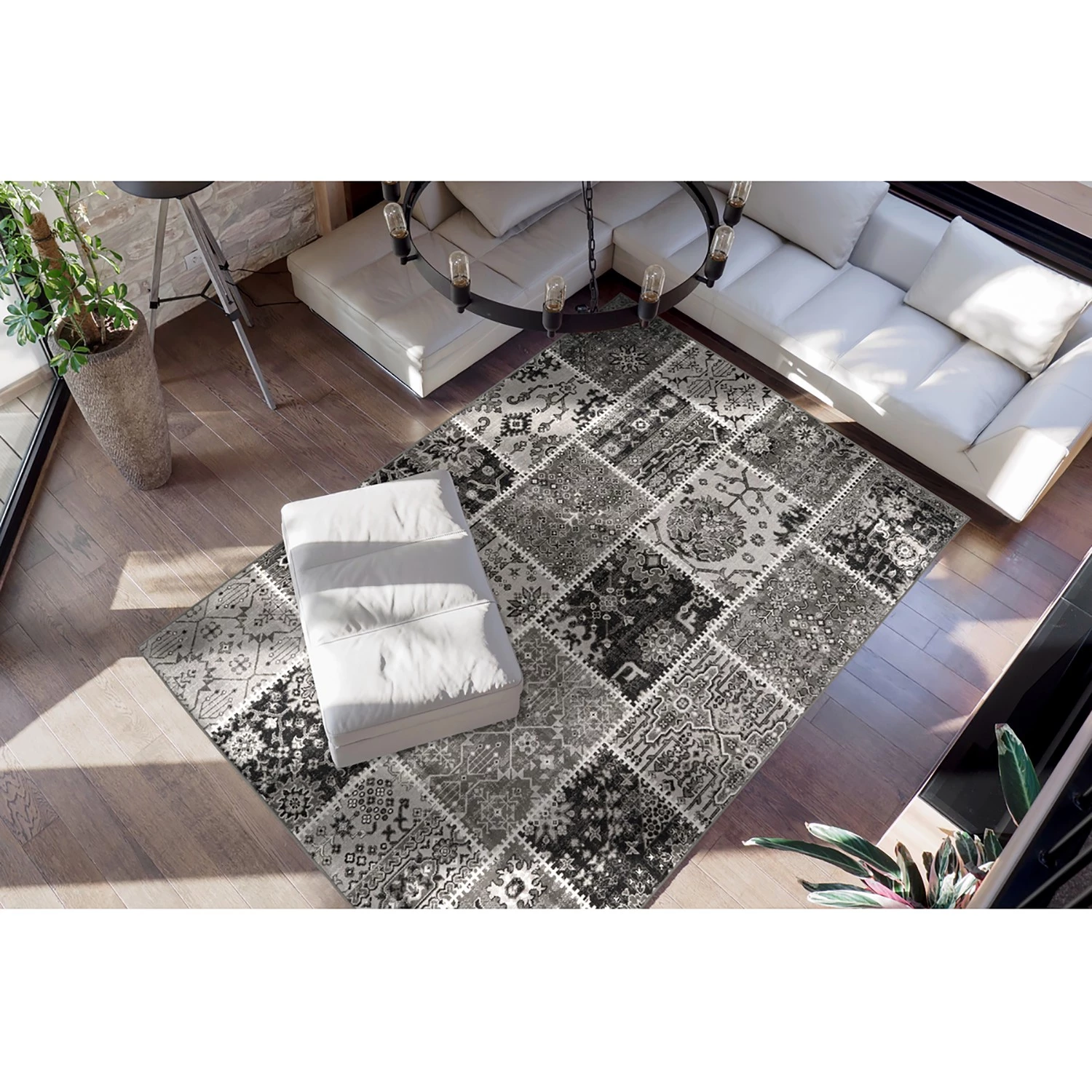 Kayoom Tapis Ariya 425 - Fibres synthétiques - Gris - 120 x 170 cm 4 Kayoom Tapis Ariya 425 - Fibres synthétiques - Gris - 120 x 170 cm – Image 2