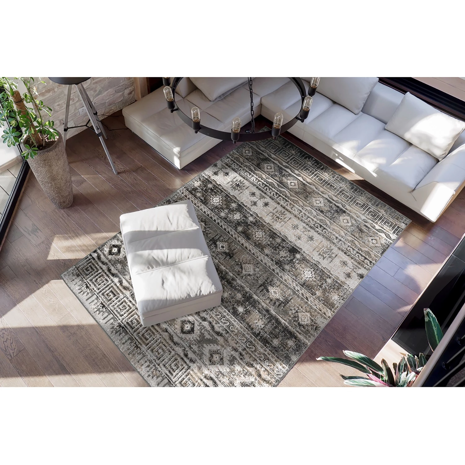 Kayoom Tapis Ariya 325 - Fibres synthétiques - Gris - 120 x 170 cm 4 Kayoom Tapis Ariya 325 - Fibres synthétiques - Gris - 120 x 170 cm – Image 2