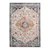 Kayoom Tapis Anouk 1025 - Fibres synthétiques - Blanc / Bleu - 80 x 150 cm