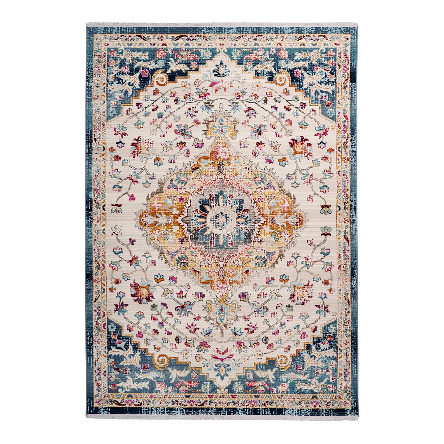 Kayoom Tapis Anouk 1025 - Fibres synthétiques - Blanc / Bleu - 80 x 150 cm 3 Kayoom Tapis Anouk 1025 - Fibres synthétiques - Blanc / Bleu - 80 x 150 cm