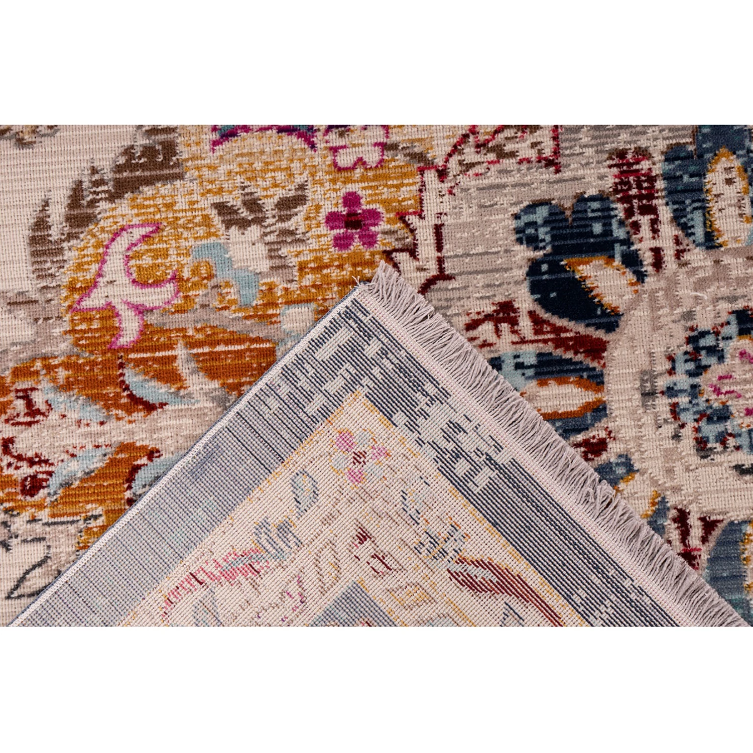 Kayoom Tapis Anouk 1025 - Fibres synthétiques - Blanc / Bleu - 80 x 150 cm 6 Kayoom Tapis Anouk 1025 - Fibres synthétiques - Blanc / Bleu - 80 x 150 cm – Image 4