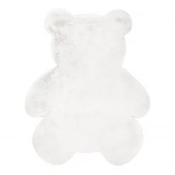 Kayoom Tapis enfant Lovely Kids 825 Teddy - Fibres synthétiques - Blanc