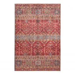 Kayoom Tapis Faye 325 - Fibres synthétiques - Multicolore / Rouge - 150 x 230 cm
