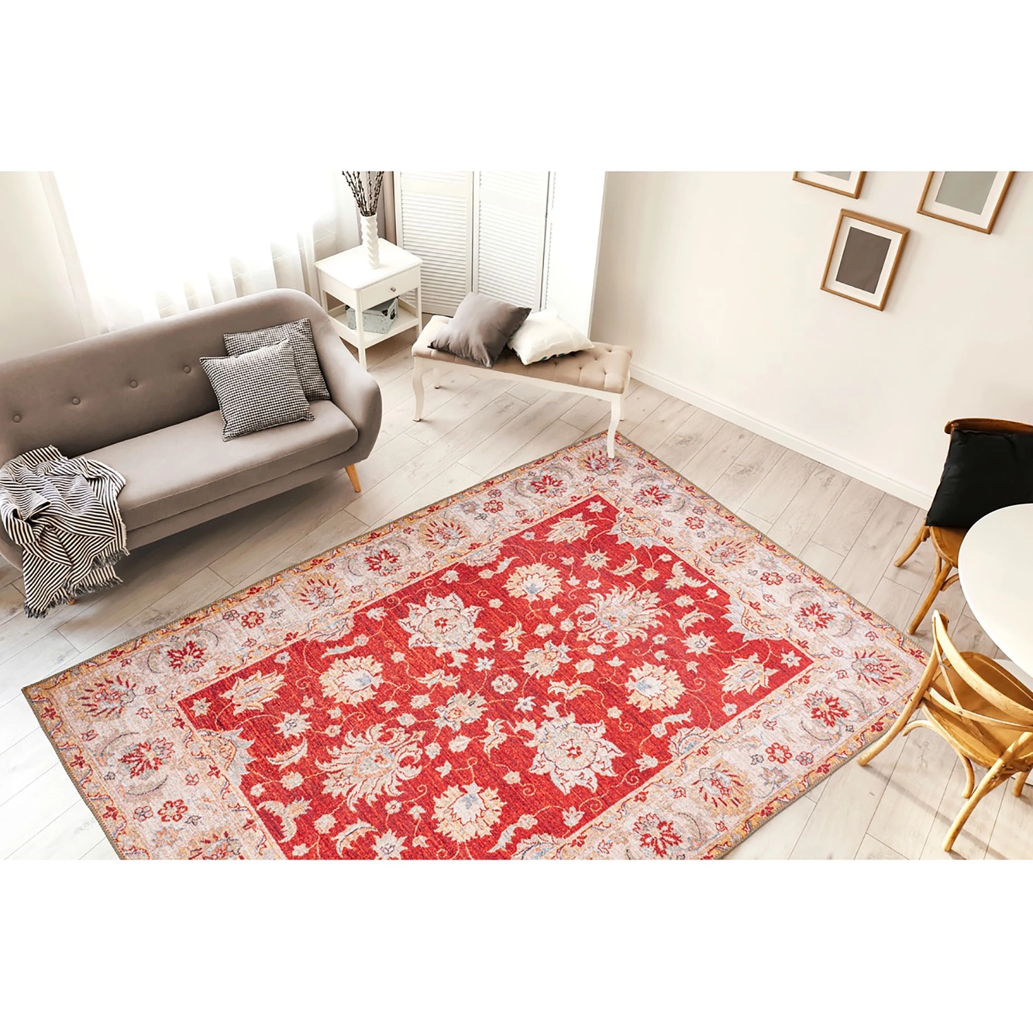 Kayoom Tapis Faye 625 - Fibres synthétiques - Rouge - 75 x 150 cm 4 Kayoom Tapis Faye 625 - Fibres synthétiques - Rouge - 75 x 150 cm – Image 2
