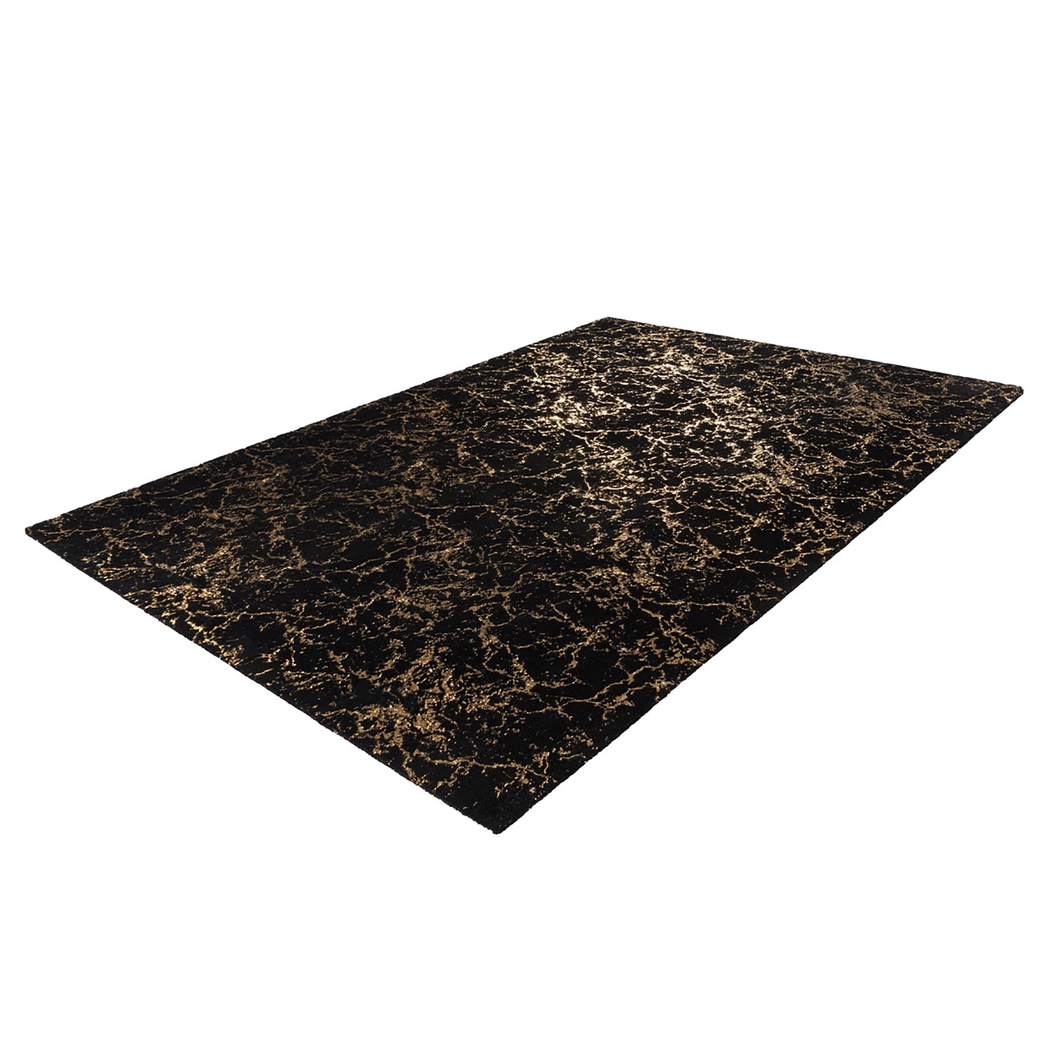 Kayoom Tapis épais Bijou 225 - Fibres synthétiques - Noir / Doré - 160 x 230 cm 5 Kayoom Tapis épais Bijou 225 - Fibres synthétiques - Noir / Doré - 160 x 230 cm – Image 3