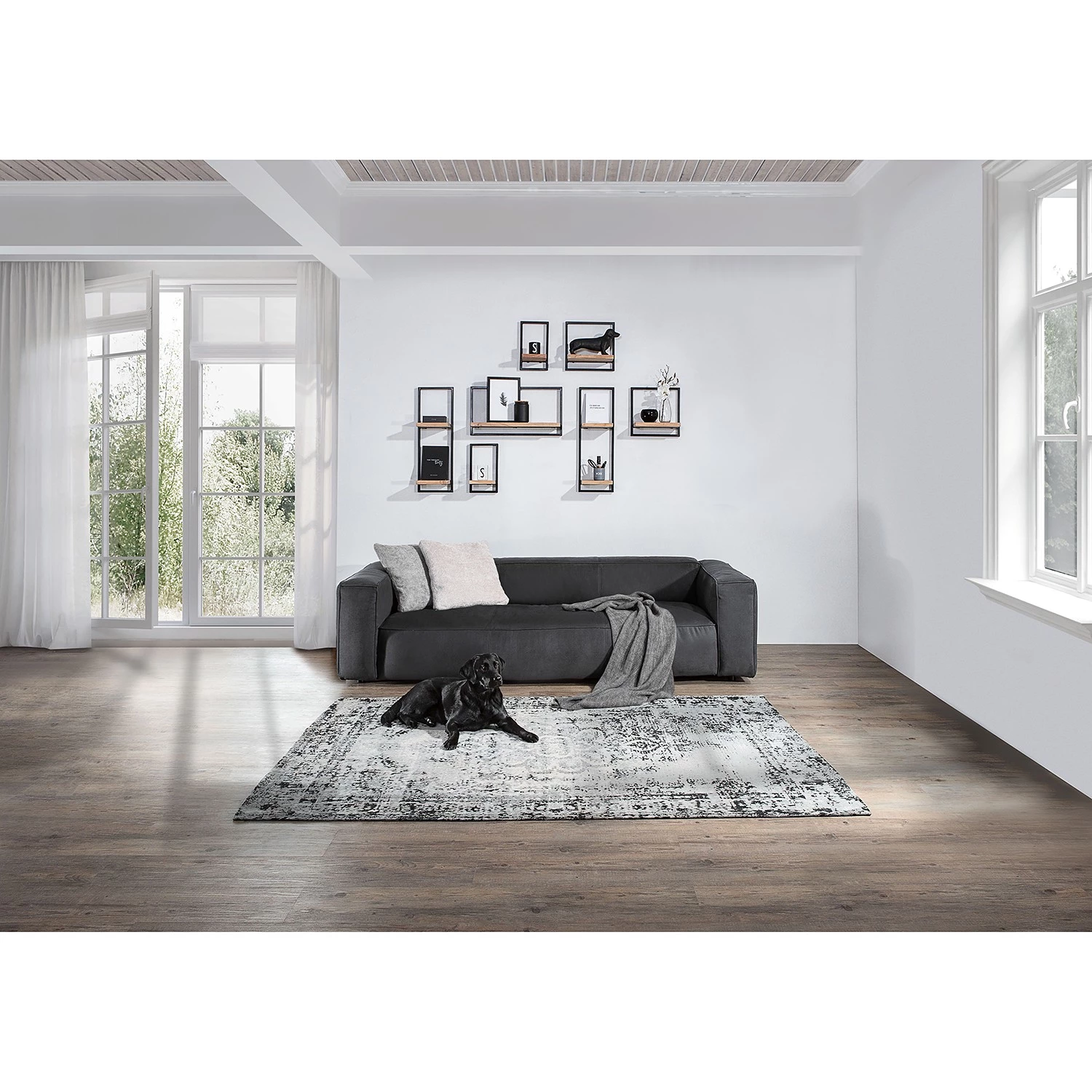 Top Square Tapis Puffy II - Coton / Polyester - Gris 4 Top Square Tapis Puffy II - Coton / Polyester - Gris – Image 2