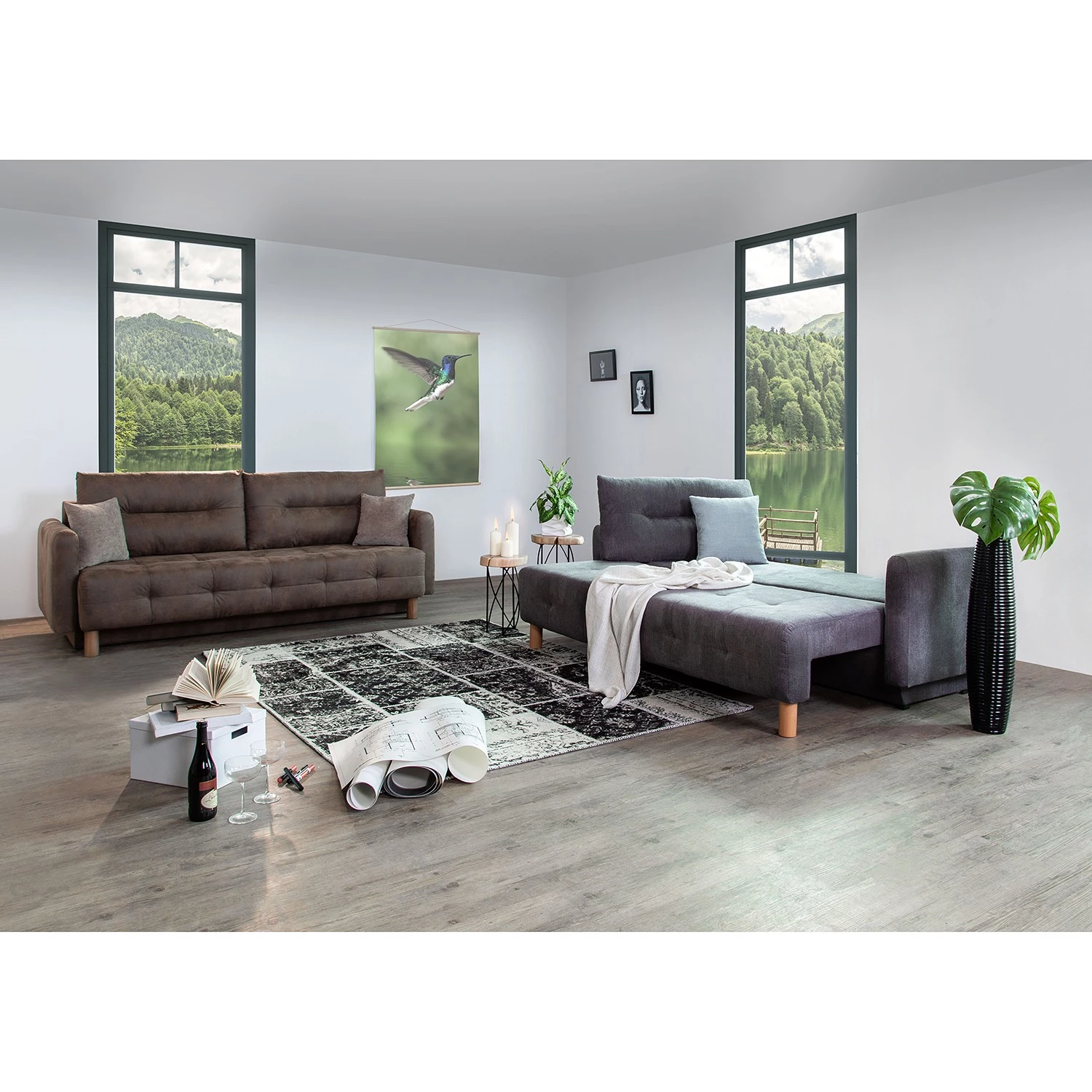 Top Square Tapis Puffy I - Coton / Polyester - Gris 4 Top Square Tapis Puffy I - Coton / Polyester - Gris – Image 2