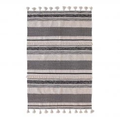 Top Square Tapis Puffy VIII - Coton - Beige / Gris