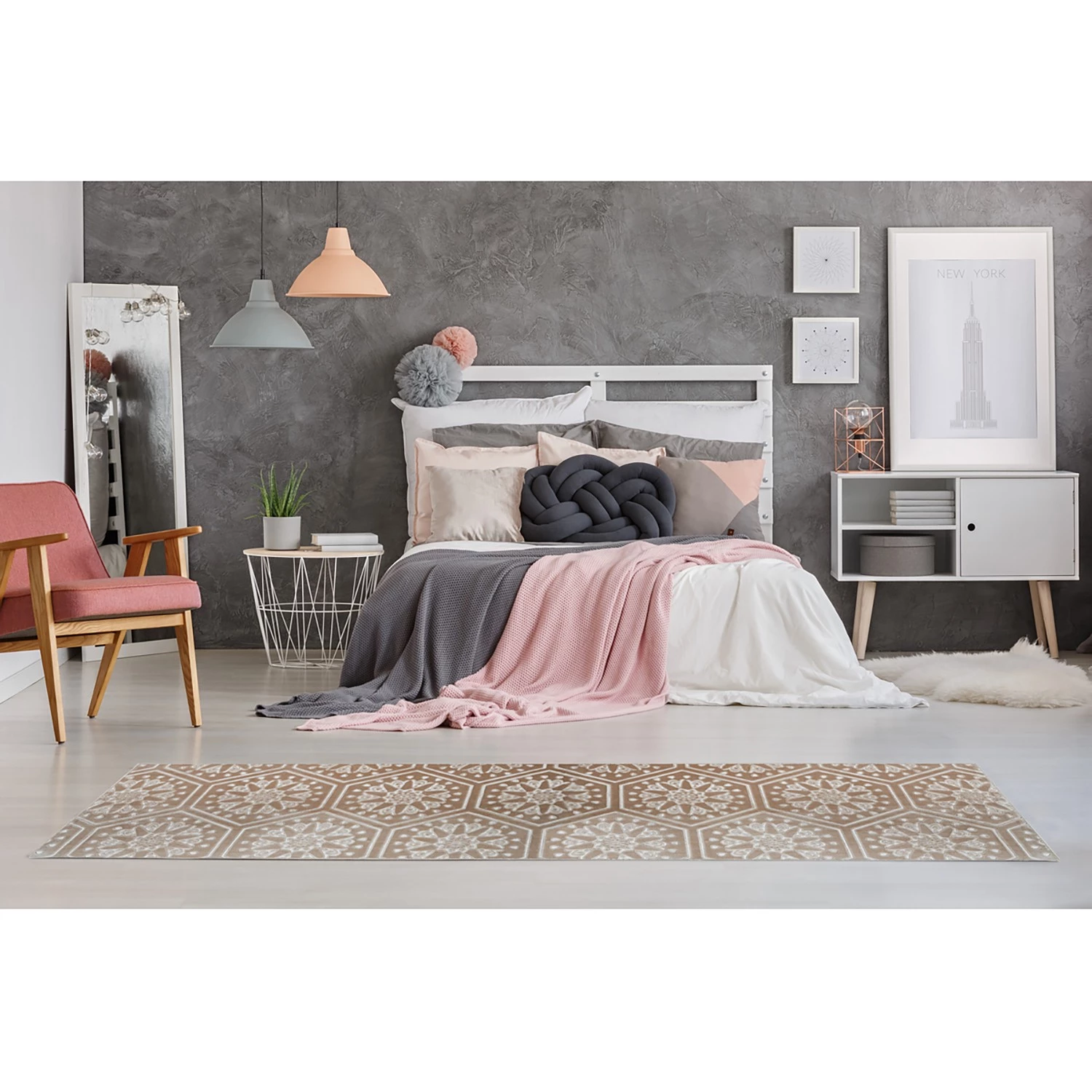 Arte Espina Tapis de couloir Monroe 200 - Taupe 4 Arte Espina Tapis de couloir Monroe 200 - Taupe – Image 2