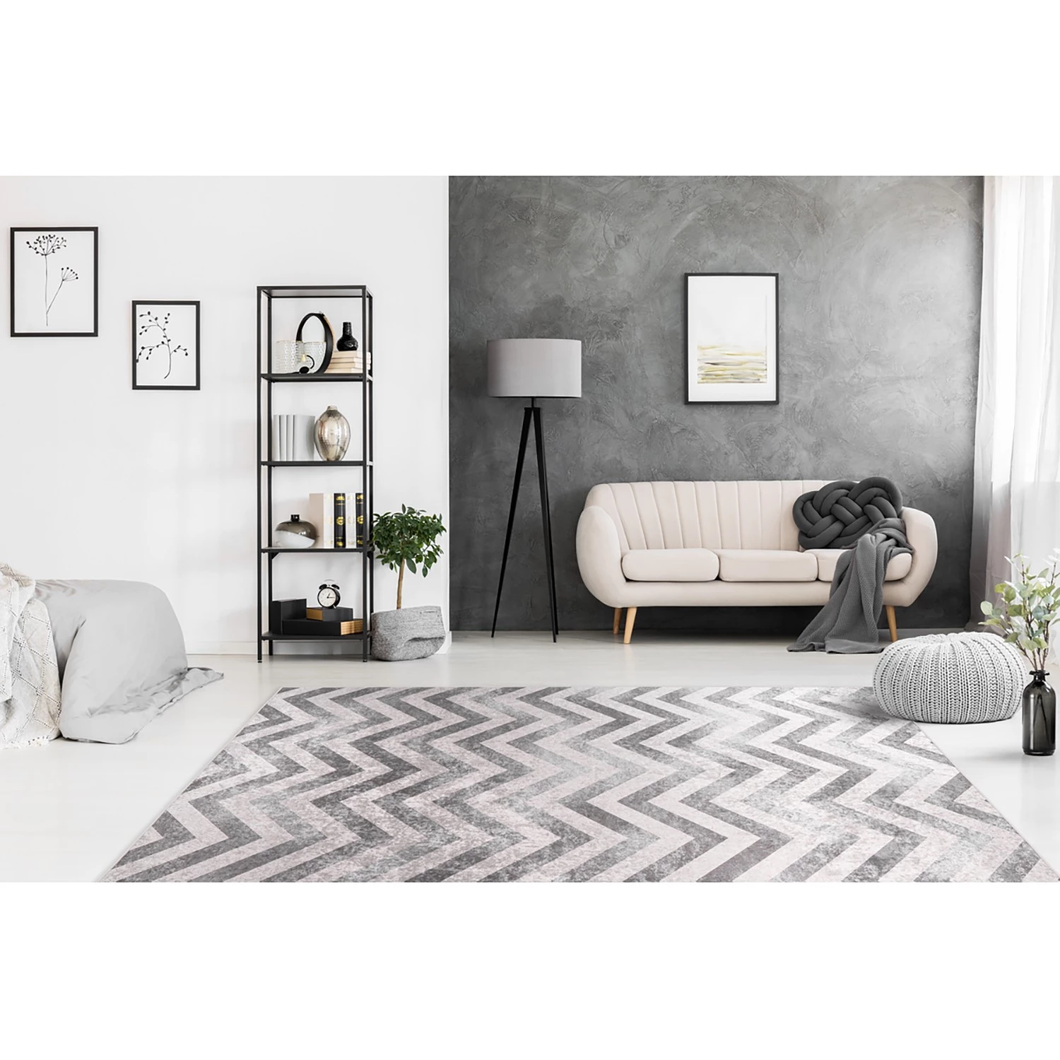 Kayoom Tapis Sally 325 - Crème / Taupe - 120 x 170 cm 6 Kayoom Tapis Sally 325 - Crème / Taupe - 120 x 170 cm – Image 4