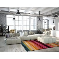 Kayoom Tapis Guayama IV - Fibres synthétiques - Multicolore - 80 x 150 cm -Tapis Soldes Boutique 1000253407 210323 15342500014 MOOD DETAILS P000000001000253407 mood