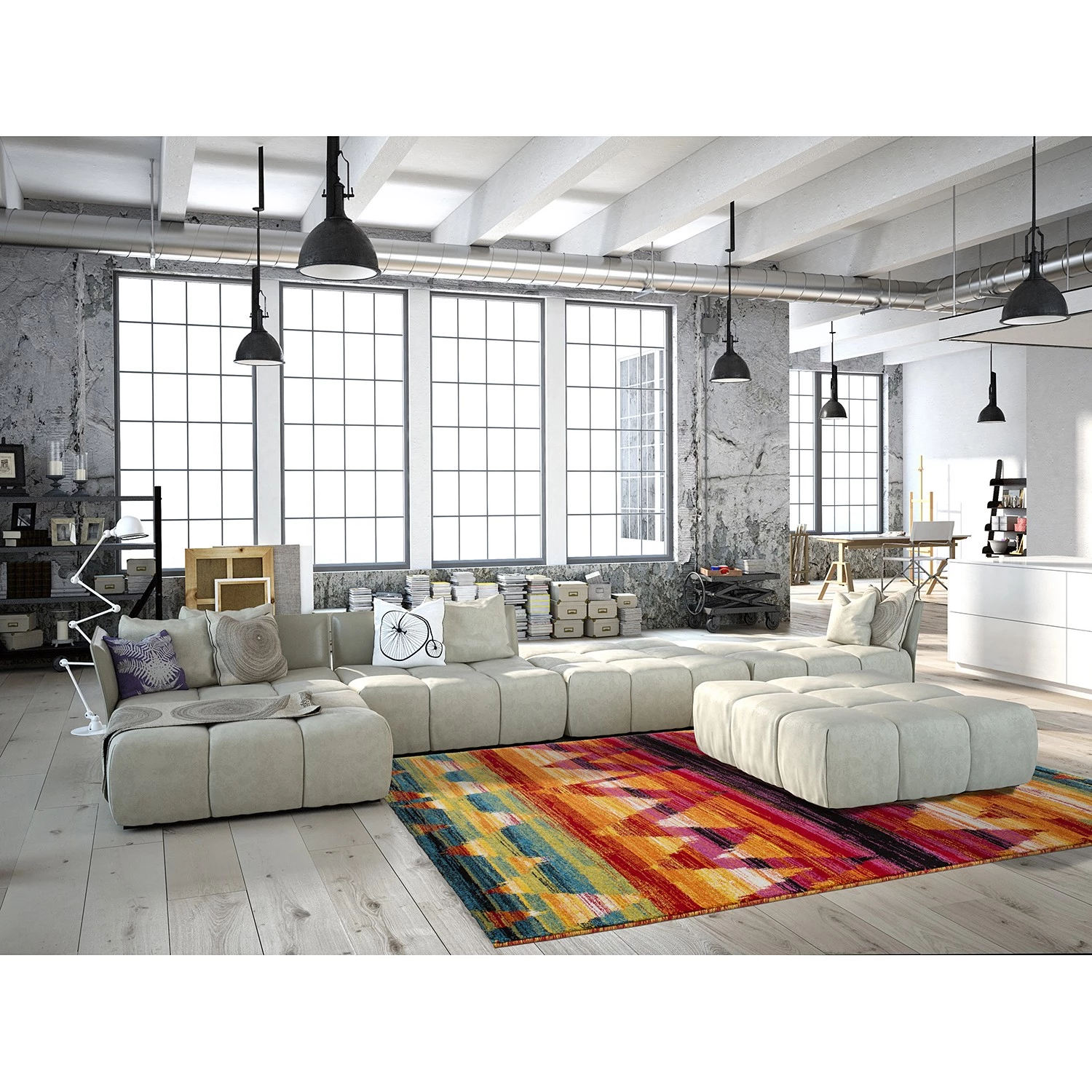 Kayoom Tapis Guayama I - Fibres synthétiques - Multicolore - 80 x 150 cm 4 Kayoom Tapis Guayama I - Fibres synthétiques - Multicolore - 80 x 150 cm – Image 2