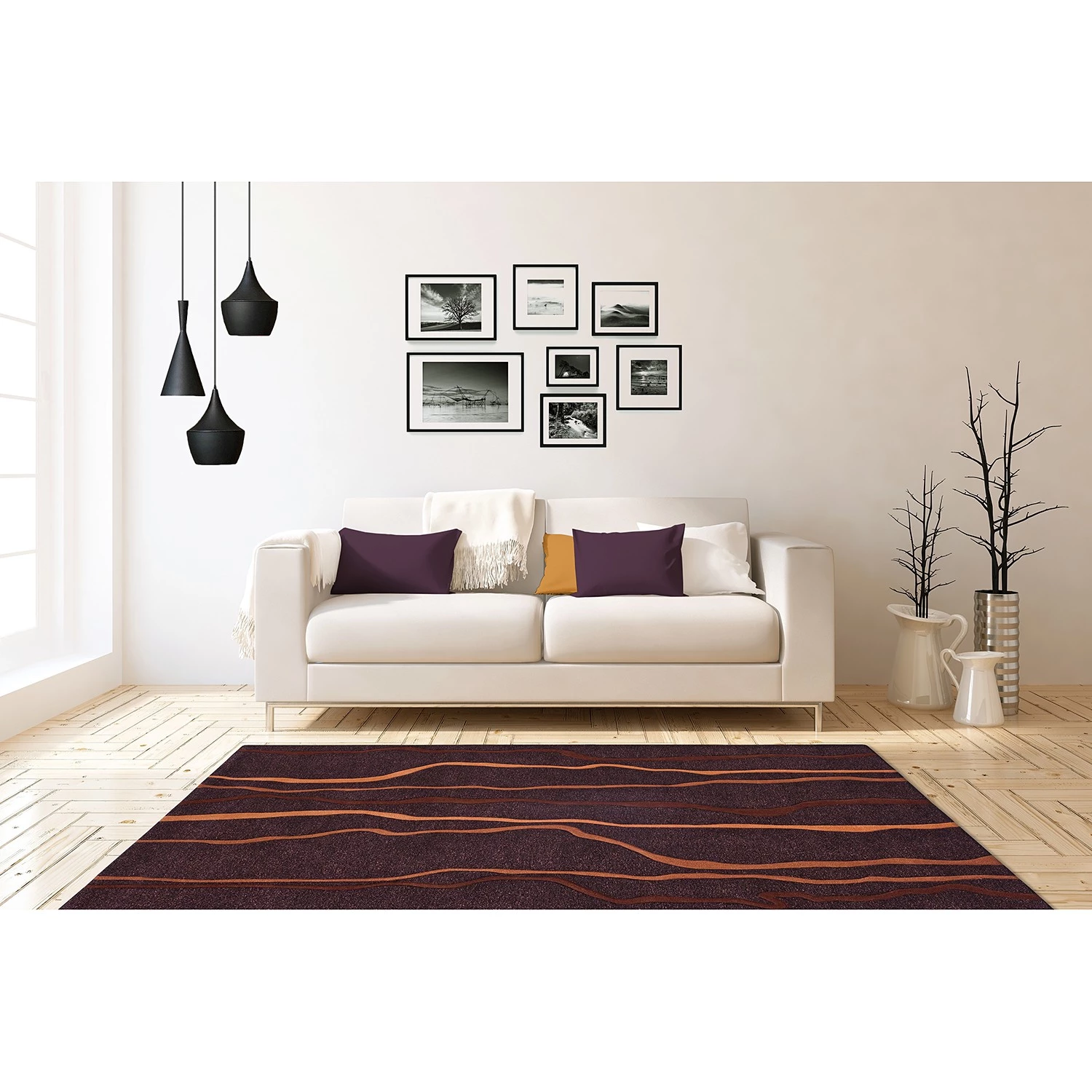 Kayoom Tapis Spirit IV - Acrylique - Taupe / Orange 4 Kayoom Tapis Spirit IV - Acrylique - Taupe / Orange – Image 2