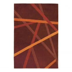 Kayoom Tapis Joy I - Acrylique - Marron / Orange - 70 x 140 cm