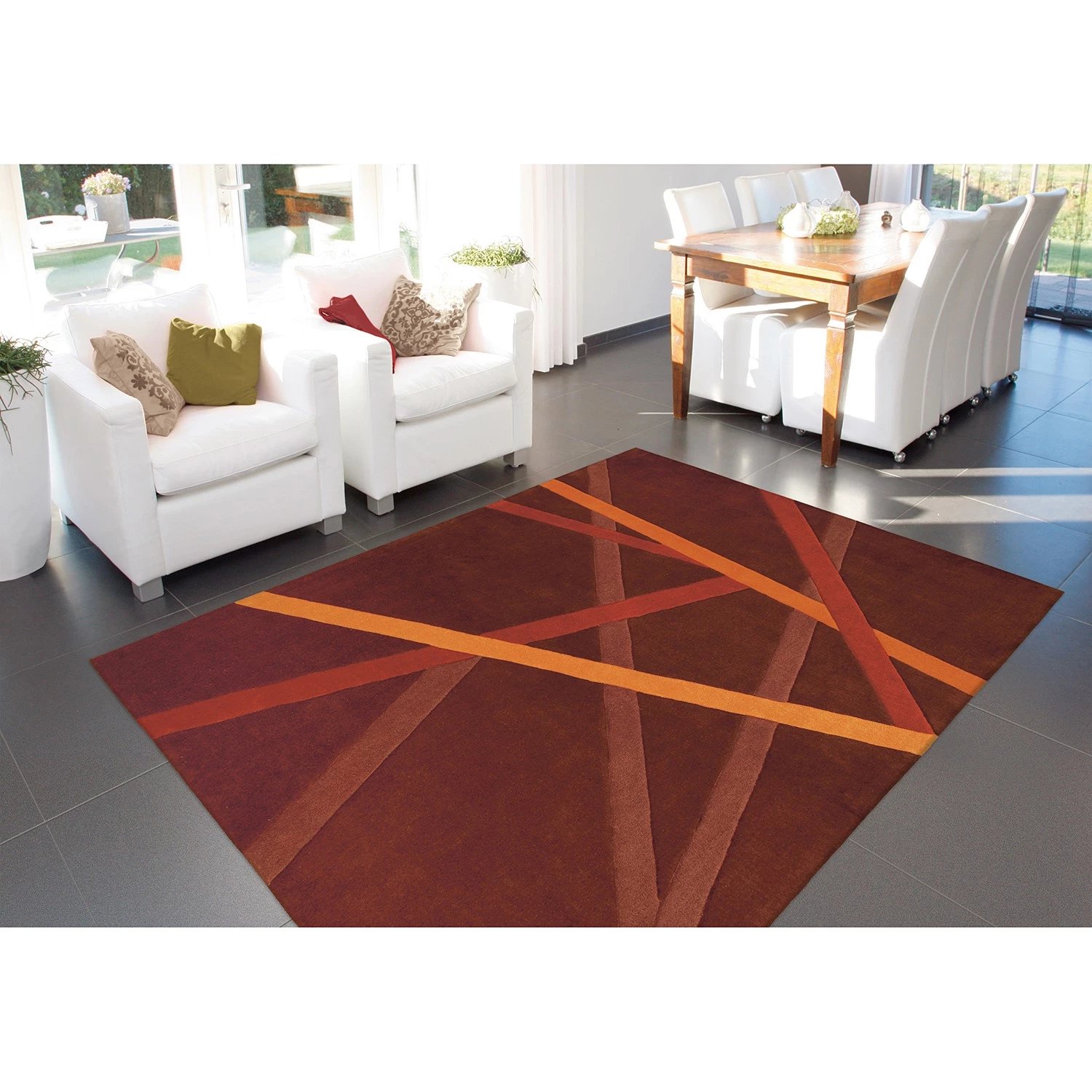 Kayoom Tapis Joy I - Acrylique - Marron / Orange - 70 x 140 cm 4 Kayoom Tapis Joy I - Acrylique - Marron / Orange - 70 x 140 cm – Image 2
