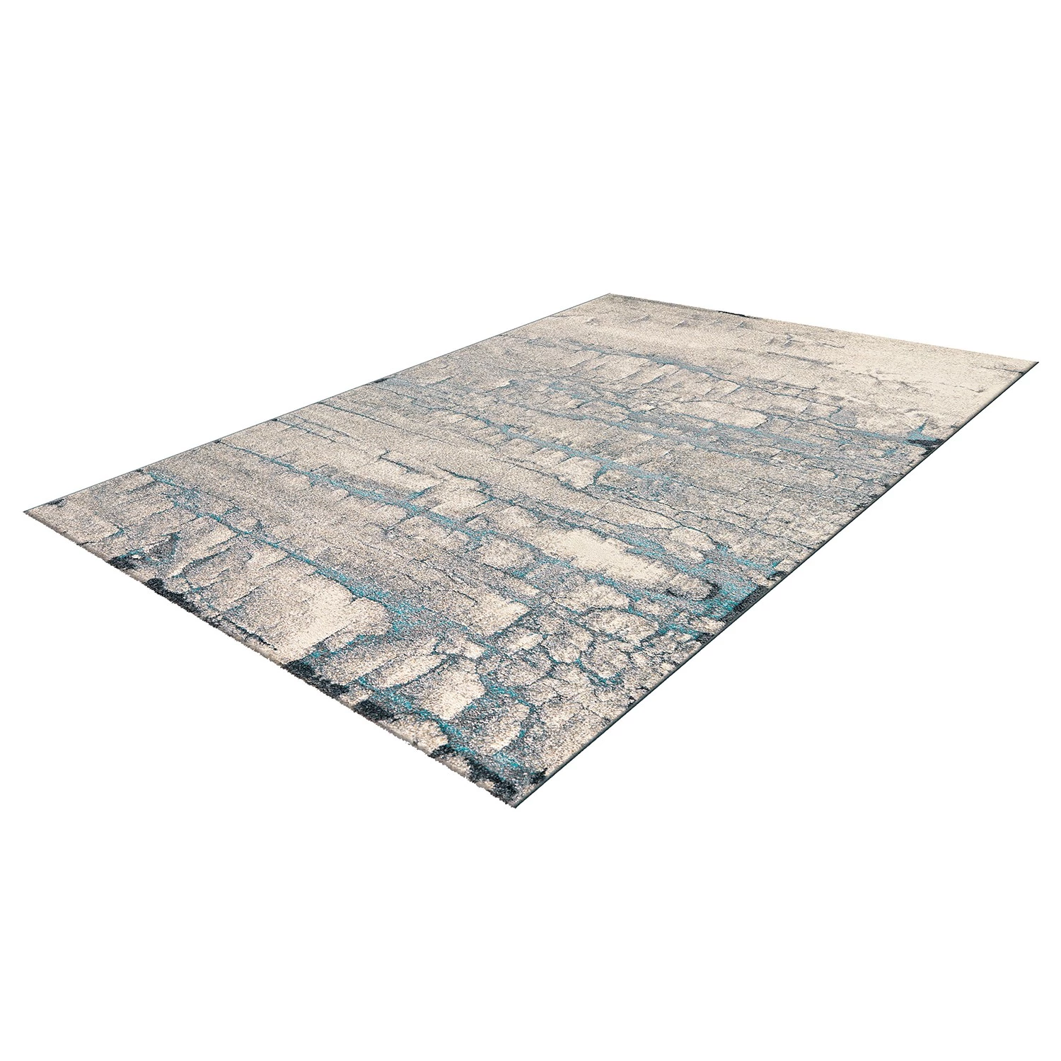 Kayoom Tapis Jump II - Fibres synthétiques - Crème / Bleu 6 Kayoom Tapis Jump II - Fibres synthétiques - Crème / Bleu – Image 4