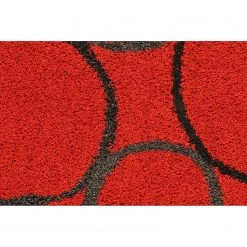 Kayoom Tapis épais Maedow - Fibres synthétiques - Rouge / Noir -Tapis Soldes Boutique 1000253496 210323 15344600335 DETAILS P000000001000253496