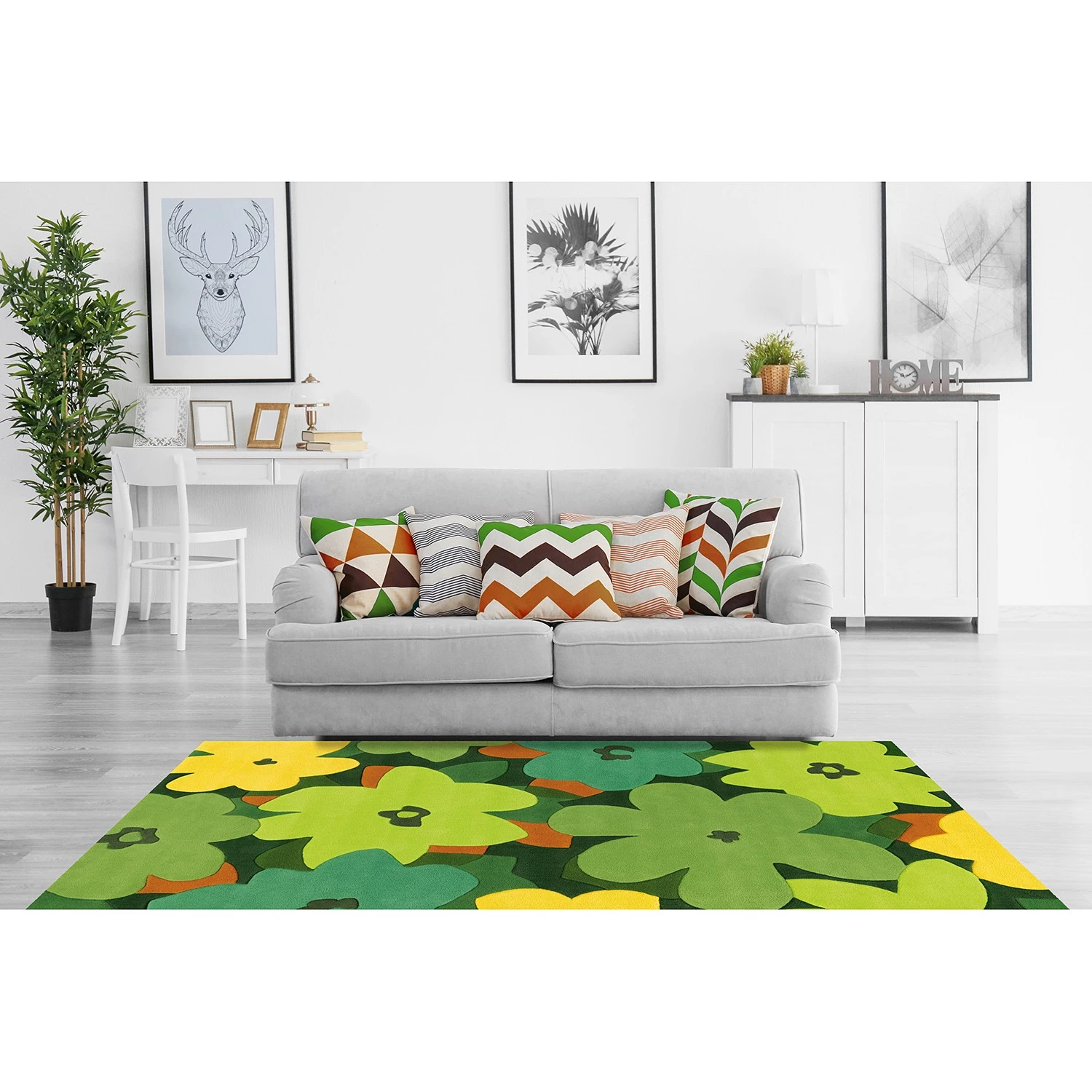 Kayoom Tapis Sam Flowers I - Acrylique - Vert - 170 x 240 cm 4 Kayoom Tapis Sam Flowers I - Acrylique - Vert - 170 x 240 cm – Image 2