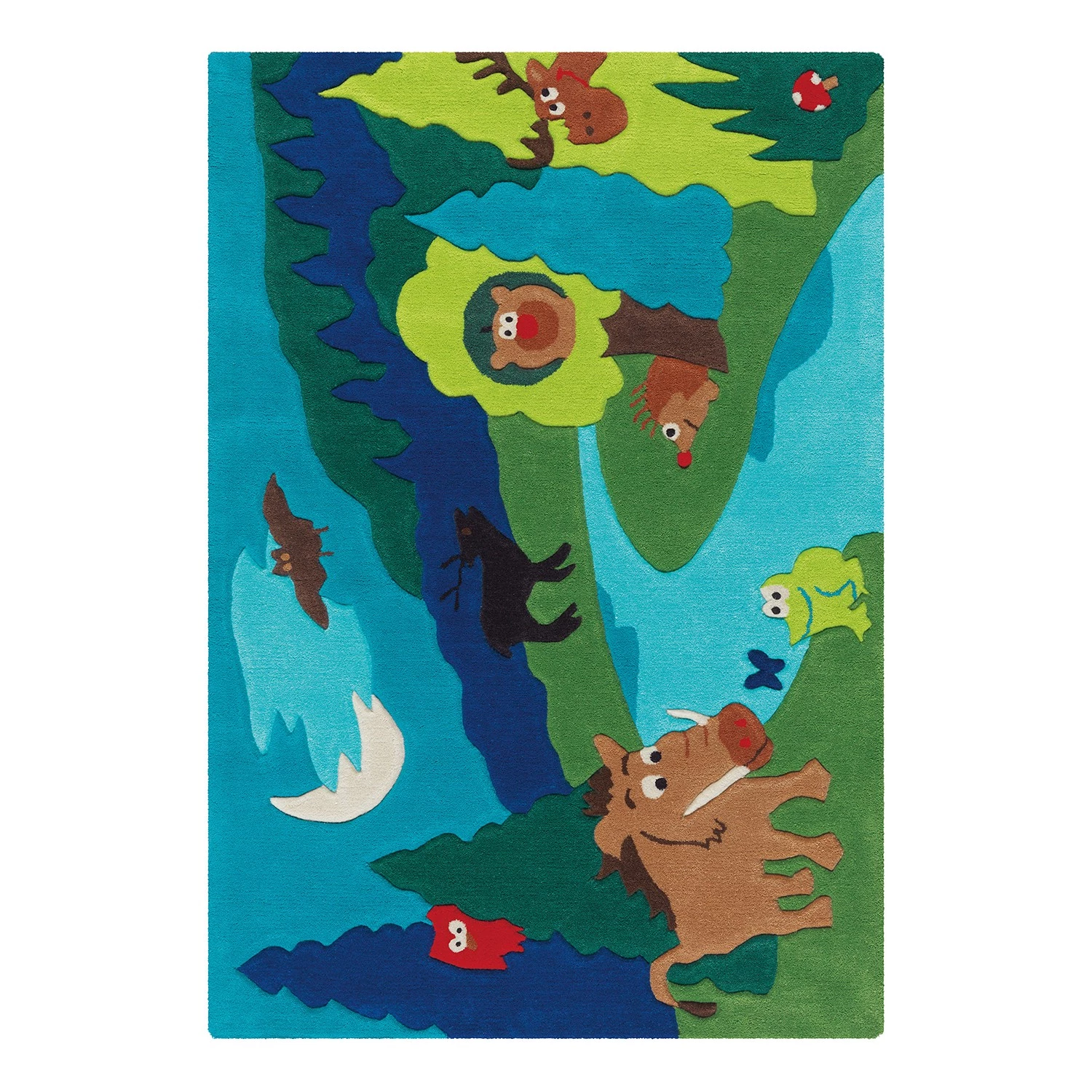 Kayoom Tapis enfant Sam - Acrylique - Vert 3 Kayoom Tapis enfant Sam - Acrylique - Vert