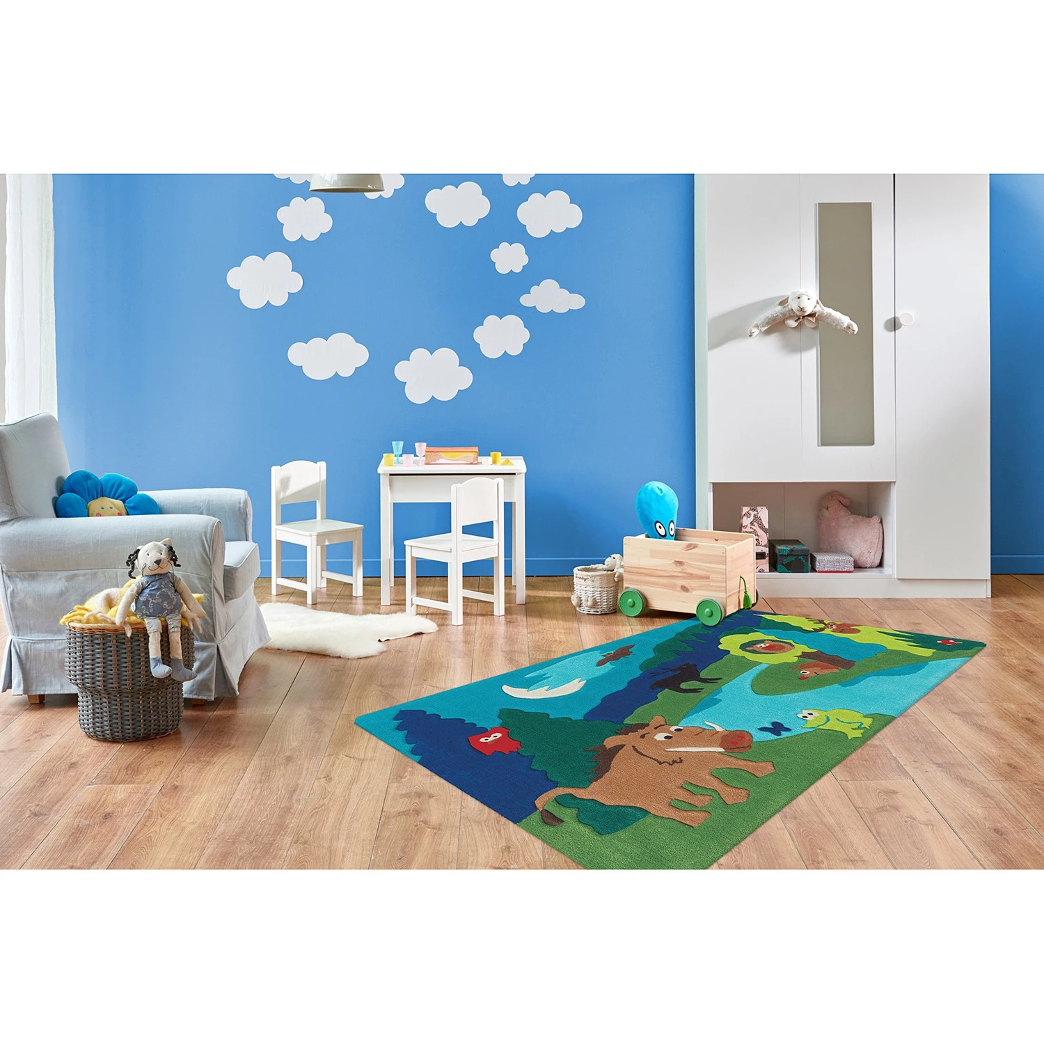 Kayoom Tapis enfant Sam - Acrylique - Vert 4 Kayoom Tapis enfant Sam - Acrylique - Vert – Image 2