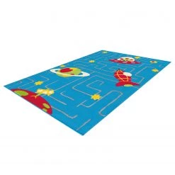 Kayoom Tapis enfant Lol I - Fibres synthétiques - Bleu -Tapis Soldes Boutique 1000253516 210323 15345200419 DETAILS P000000001000253516