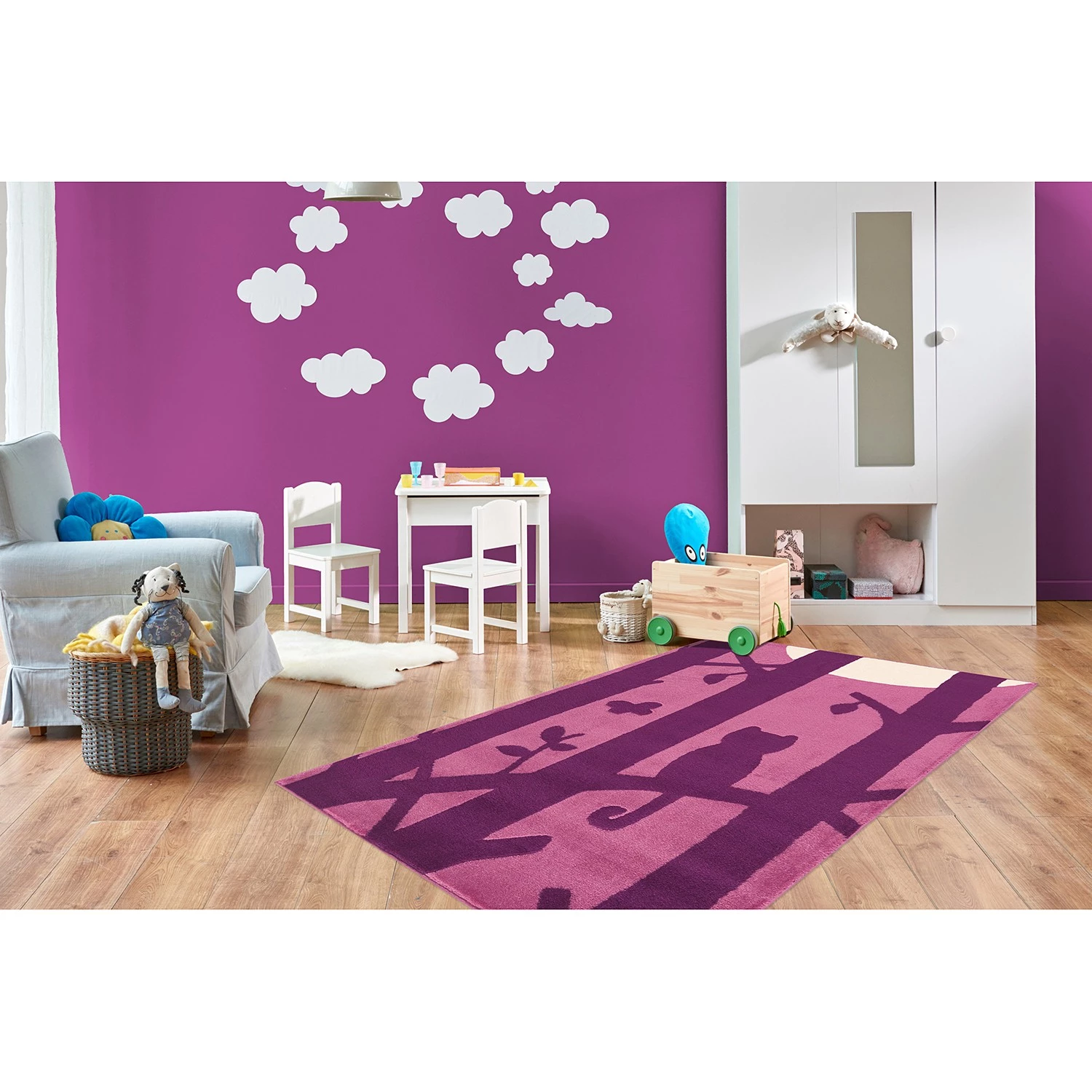Kayoom Tapis enfant Lol V - Fibres synthétiques - Violet 4 Kayoom Tapis enfant Lol V - Fibres synthétiques - Violet – Image 2