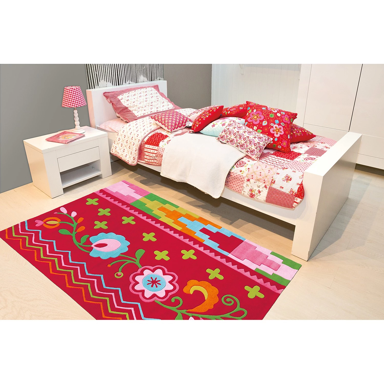 Kayoom Tapis Sam Flowers II - Acrylique - Multicolore 4 Kayoom Tapis Sam Flowers II - Acrylique - Multicolore – Image 2