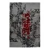 Kayoom Tapis Broadway VII - Fibres synthétiques - Gris / Rouge - 120 x 170 cm