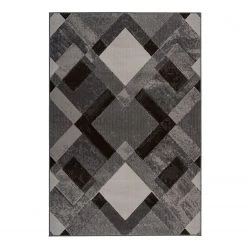 Kayoom Tapis Esperanto I - Fibres synthétiques - Taupe - 80 x 150 cm