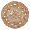 Luxor living Tapis Balo - Jute / Coton - Naturel - Diamètre : 120 cm