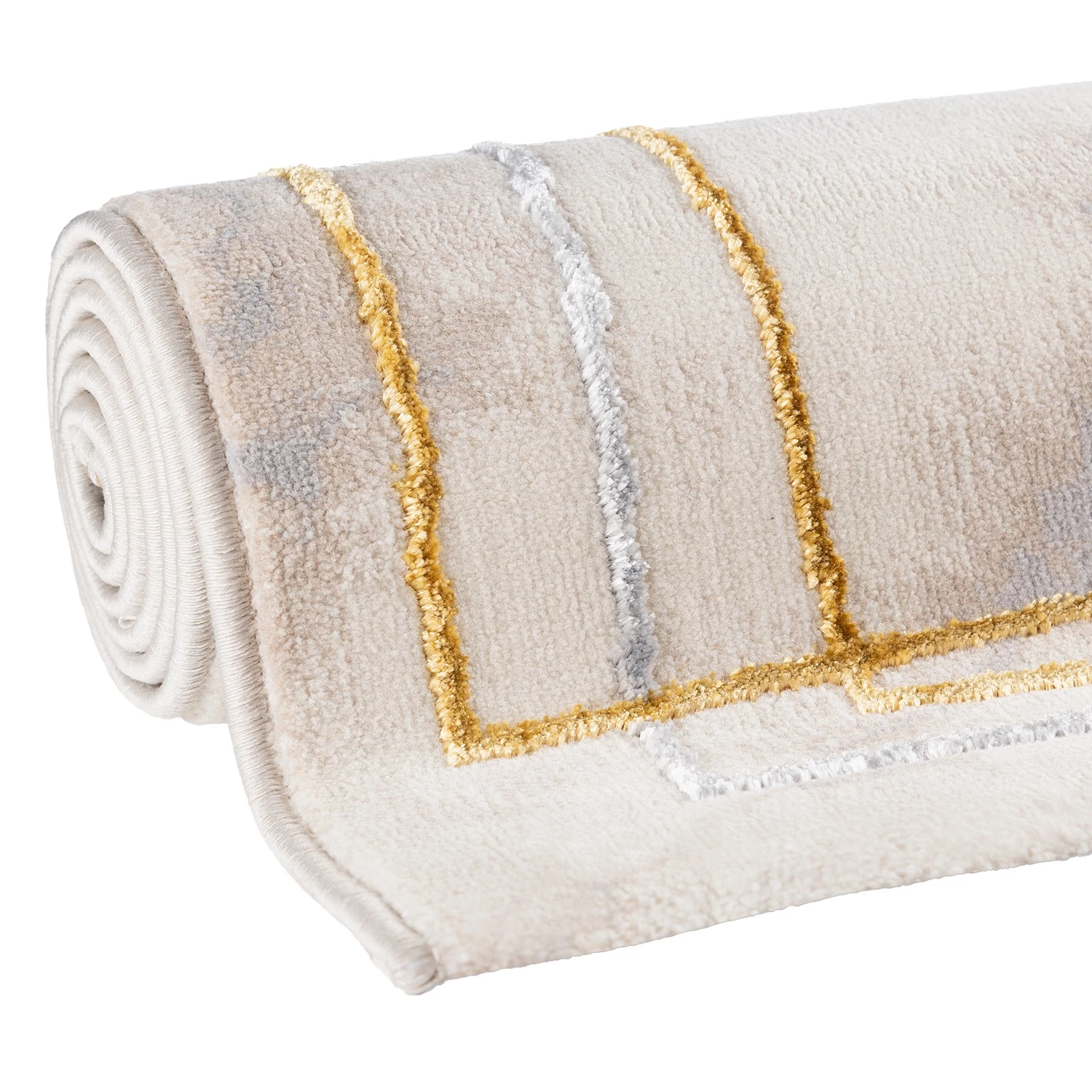 Sehrazat Tapis Lara 802 - Fibres synthétiques - Beige / Doré - 80 x 150 cm 9 Sehrazat Tapis Lara 802 - Fibres synthétiques - Beige / Doré - 80 x 150 cm – Image 7