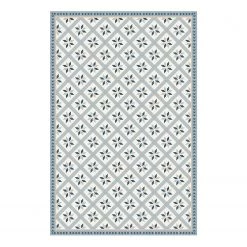 Contento Tapis en vinyle Matteo Carrelage I - Vinyle - Bleu - 118 x 180 cm