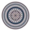Contento Tapis en vinyle Matteo I - Vinyle - Bleu - Diamètre : 100 cm -Tapis Soldes Boutique 1000260111 210420 07493800031 IMAGE P000000001000260111