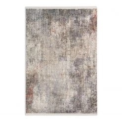 Astra Tapis Ana I - Fibres synthétiques - Argenté / Beige - 80 x 150 cm