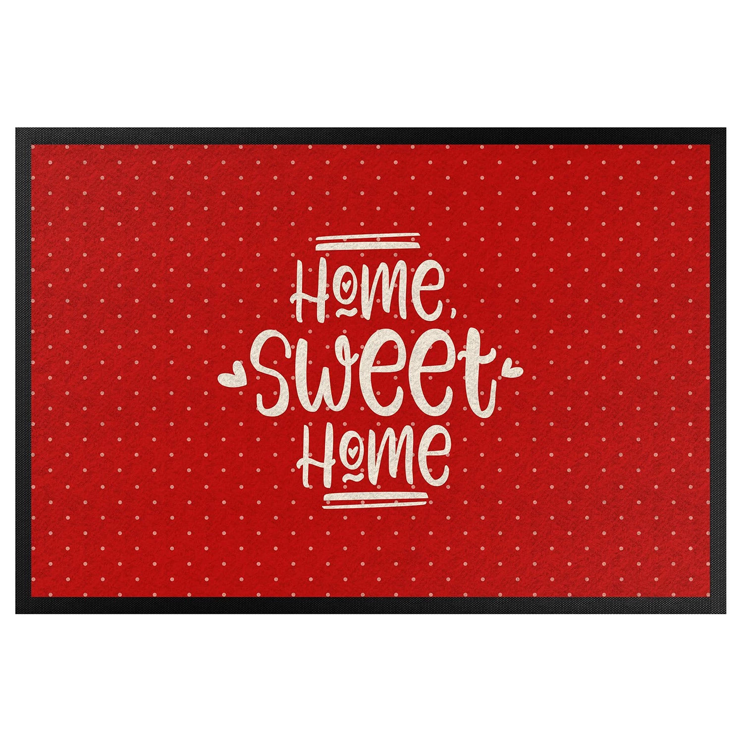 Bilderwelten Paillasson Home Sweet Home Polkadots - Tissu mélangé - Rouge - 60 x 40 cm 3 Bilderwelten Paillasson Home Sweet Home Polkadots - Tissu mélangé - Rouge - 60 x 40 cm