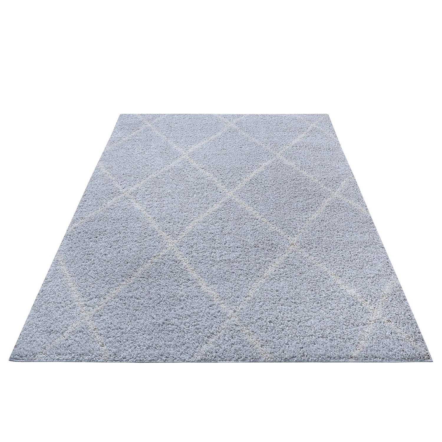 Top Square Tapis épais Ylamaa - Fibres synthétiques - Gris / Crème - 160 x 220 cm 5 Top Square Tapis épais Ylamaa - Fibres synthétiques - Gris / Crème - 160 x 220 cm – Image 3