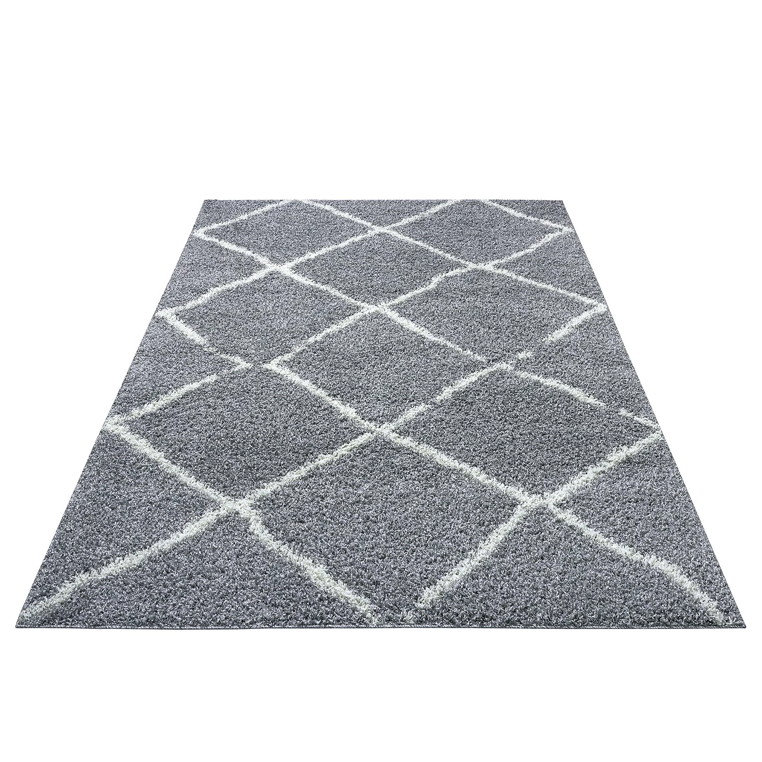 Top Square Tapis épais Hervanta - Fibres synthétiques - Gris / Crème - 140 x 200 cm 5 Top Square Tapis épais Hervanta - Fibres synthétiques - Gris / Crème - 140 x 200 cm – Image 3