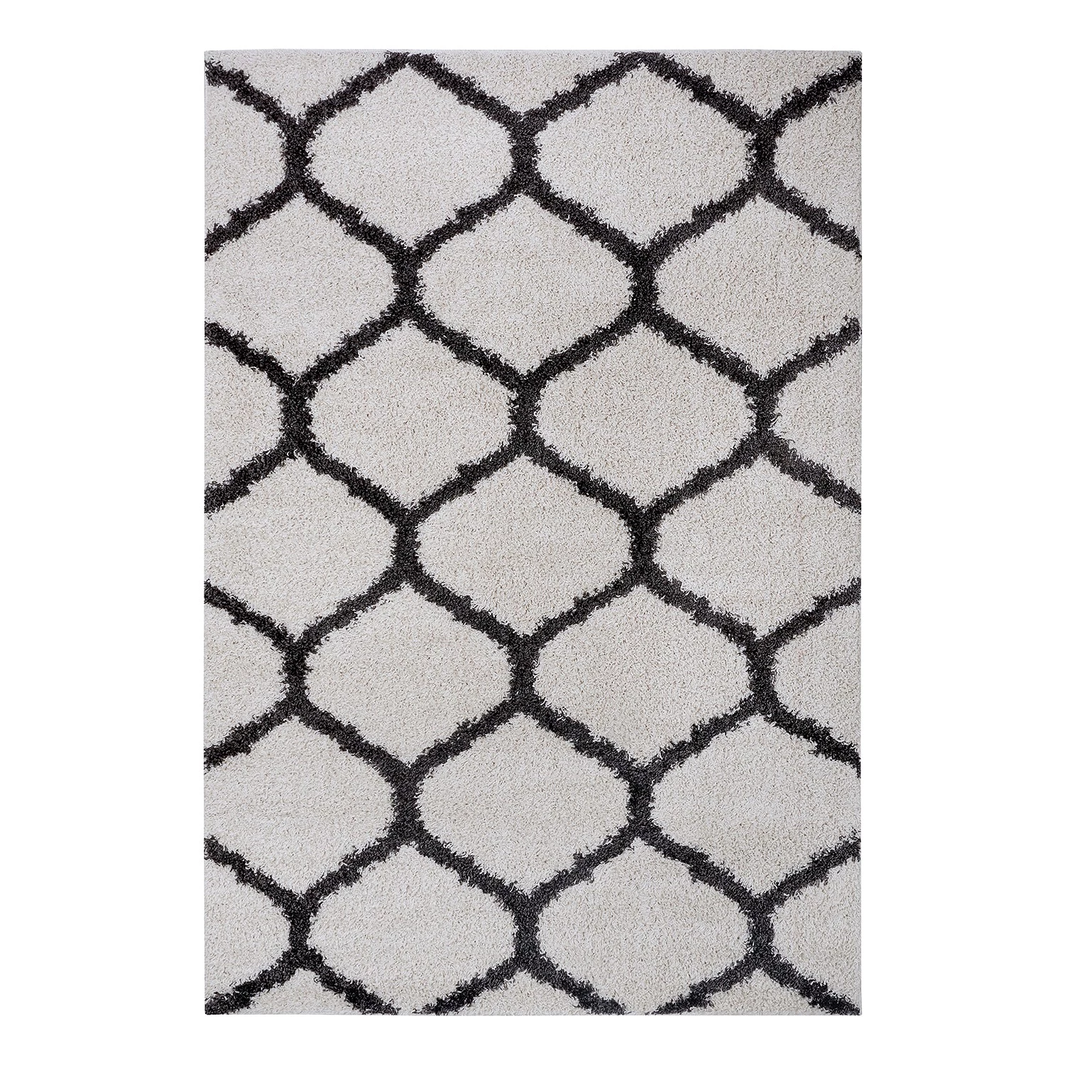 Top Square Tapis épais Herning - Fibres synthétiques - Crème / Noir - 200 x 280 cm 3 Top Square Tapis épais Herning - Fibres synthétiques - Crème / Noir - 200 x 280 cm