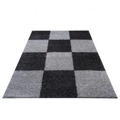 Top Square Tapis épais Askov - Fibres synthétiques - Noir / Gris foncé - 160 x 220 cm -Tapis Soldes Boutique 1000264387 210505 11203000453 DETAILS P000000001000264387