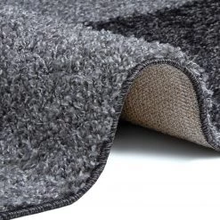 Top Square Tapis épais Askov - Fibres synthétiques - Noir / Gris foncé - 160 x 220 cm -Tapis Soldes Boutique 1000264387 210505 11203100454 DETAILS P000000001000264387