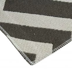 Top Square Tapis intérieur / extérieur Saal - Fibres synthétiques - Ivoire / Gris - 80 x 150 cm -Tapis Soldes Boutique 1000267772 220314 040 DETAILS P000000001000267772