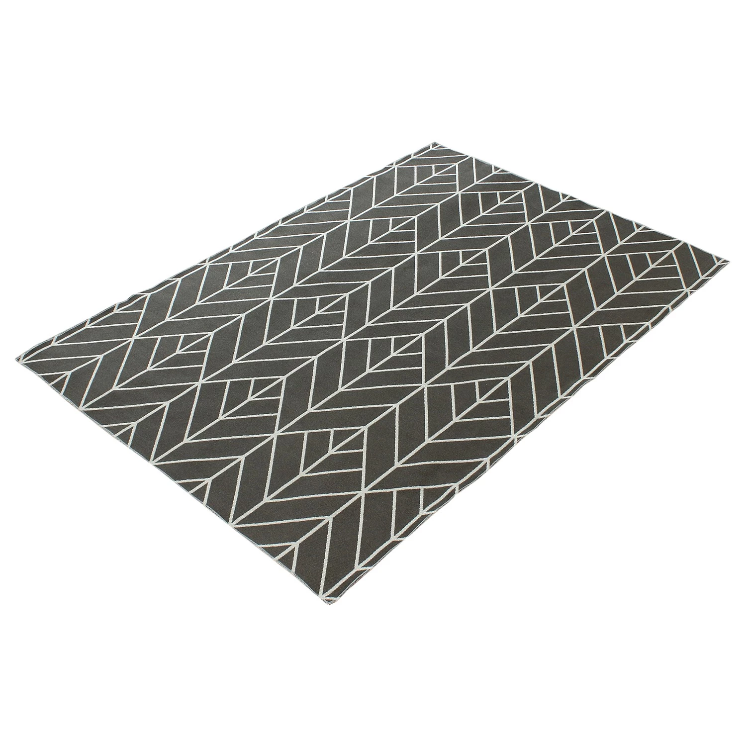 Top Square Tapis intérieur / extérieur M2K - Fibres synthétiques - Ivoire / Gris - 140 x 200 cm 4 Top Square Tapis intérieur / extérieur M2K - Fibres synthétiques - Ivoire / Gris - 140 x 200 cm – Image 2