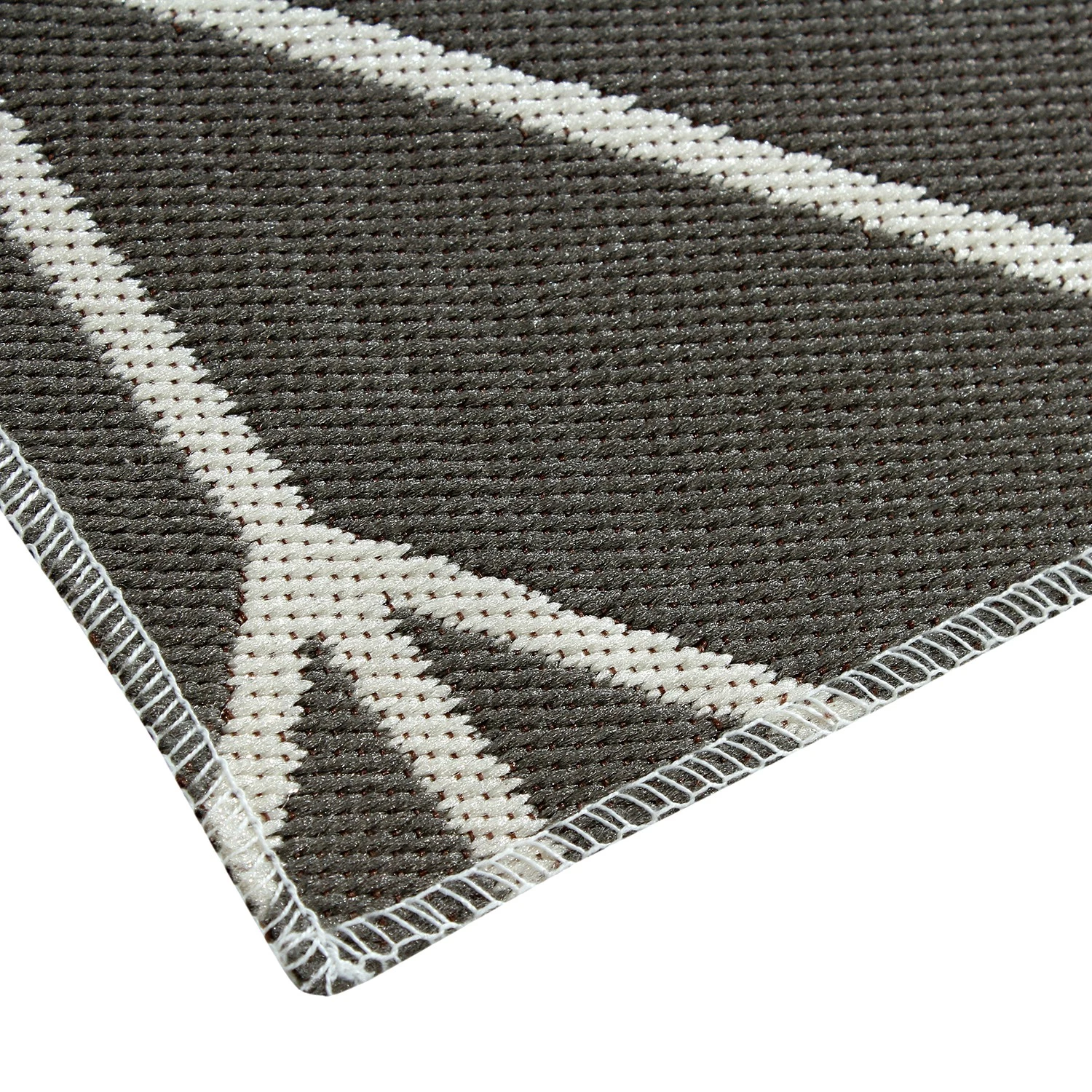 Top Square Tapis intérieur / extérieur M2K - Fibres synthétiques - Ivoire / Gris - 140 x 200 cm 5 Top Square Tapis intérieur / extérieur M2K - Fibres synthétiques - Ivoire / Gris - 140 x 200 cm – Image 3