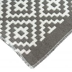 Top Square Tapis intérieur / extérieur Dunlop - Fibres synthétiques - Ivoire / Gris - 140 x 200 cm -Tapis Soldes Boutique 1000267775 220314 035 DETAILS P000000001000267775