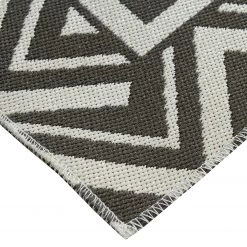 Top Square Tapis intérieur / extérieur Coolant - Fibres synthétiques - Ivoire / Gris - 140 x 200 cm -Tapis Soldes Boutique 1000267777 220314 040 DETAILS P000000001000267777